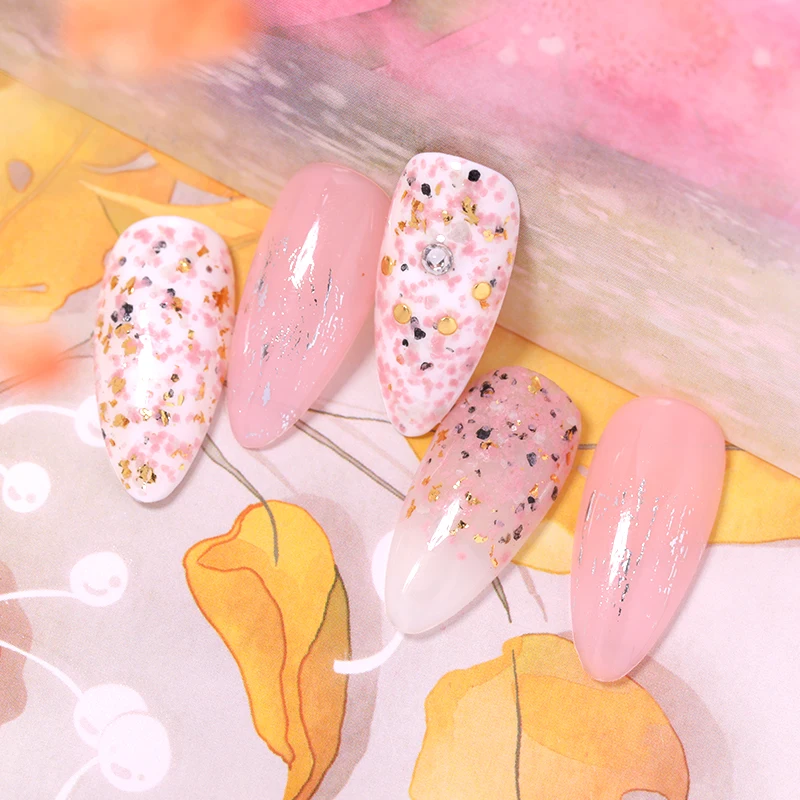 1 коробка порошка для ногтей цветная розовая зеленая серия Дизайн 3D дизайн