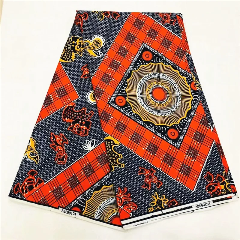 Последняя африканская вощеная ткань принтом 6 ярдов Горячая Анкара восковая печать Новая полиэфирная ткань для