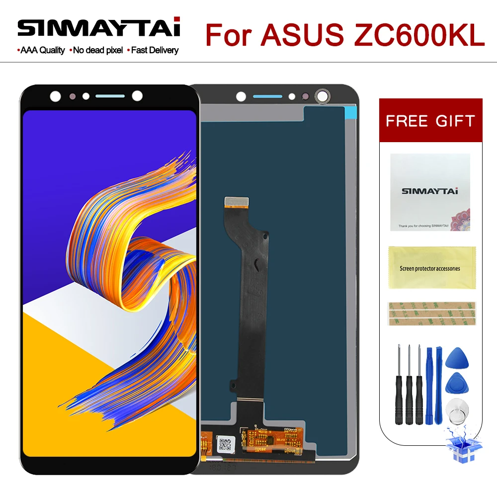 6 0 ''черный дисплей для Asus ZenFone 5 Lite 2018 ZC600KL lcd сенсорный экран Для Zenfone 5Q X017DA S630