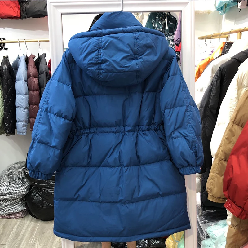 Fitaylor/зимняя женская куртка с капюшоном на 90% белом утином пуху теплое свободное