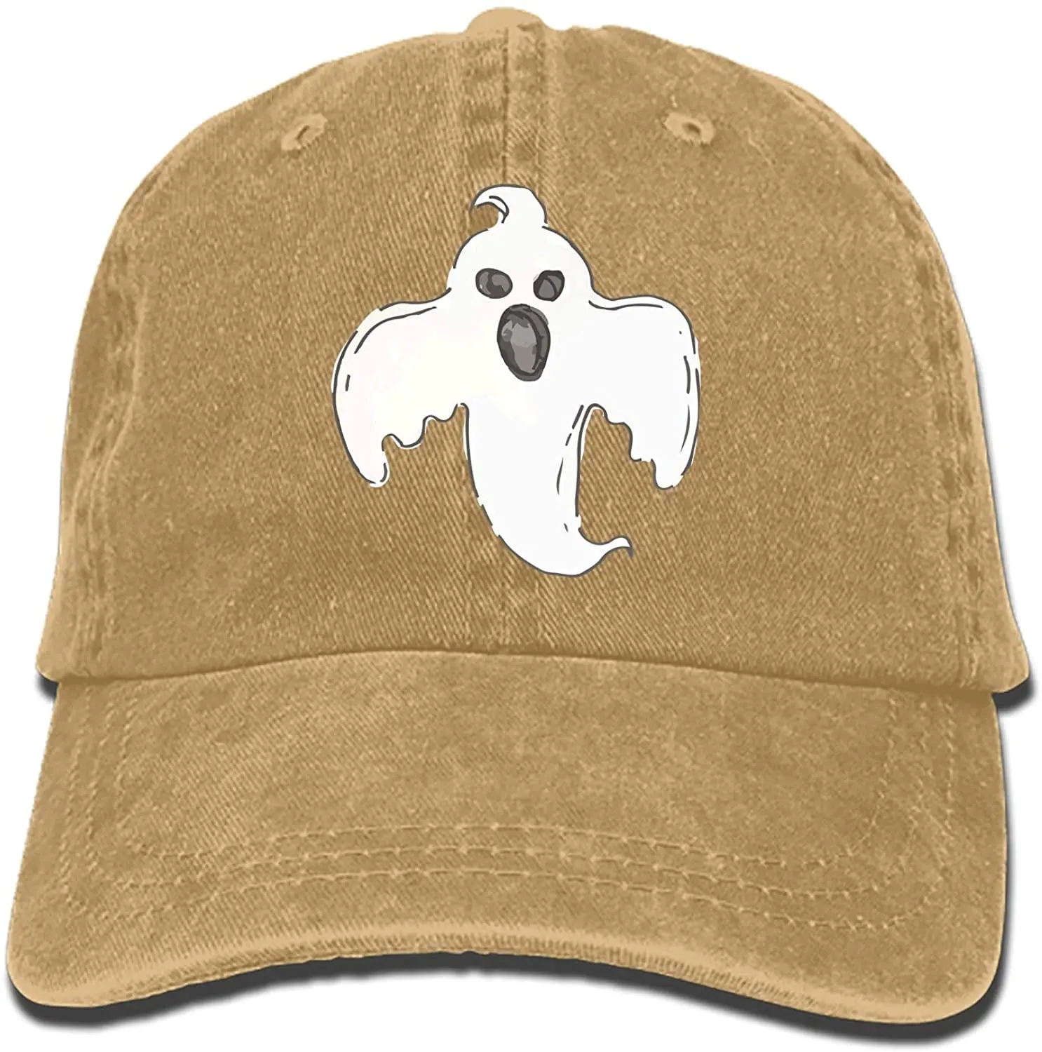 

Denim Fabric Adjustable Spooky Bat Haunted Vintage Baseball Cap