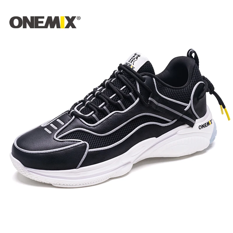 Новинка 2020 светоотражающие беговые кроссовки ONEMIX мужские повседневные мужская