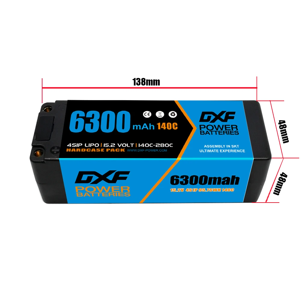DXF 2 шт. Батарея 4S Lipo 15 V 8400 мА/ч 6300 140C-HV 5 мм макс 280C для жесткие чехлы
