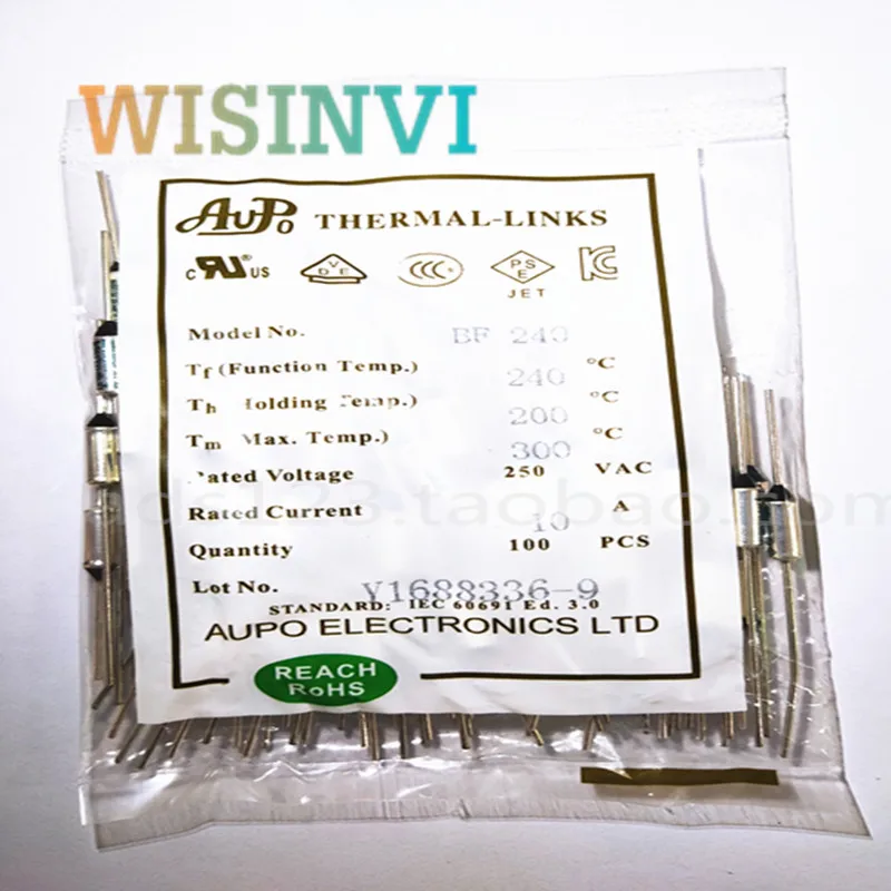 10pcs Thermal Fuse BF 121C 121 Celsius Degree 10A 16A 250V BF121 BF121X Cutoff TF Pellet TCO AUPO |