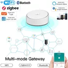 Многорежимный шлюз Tuya, Wi-Fi + Bluetooth + Zigbee, многопротокольный шлюз связи, приложение Smart Life, работает с Alexa Google Home