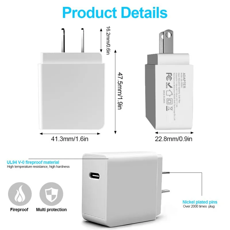 Горячая 18 Вт USB C PD 3 0 зарядное устройство для путешествий настенное Google Pixel samsung LG