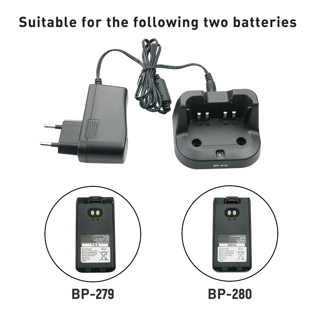 10Pcs Battery Charger BC213 for Icom BP279 BP280 Battery  F1000D F2000D Walkie Talkie