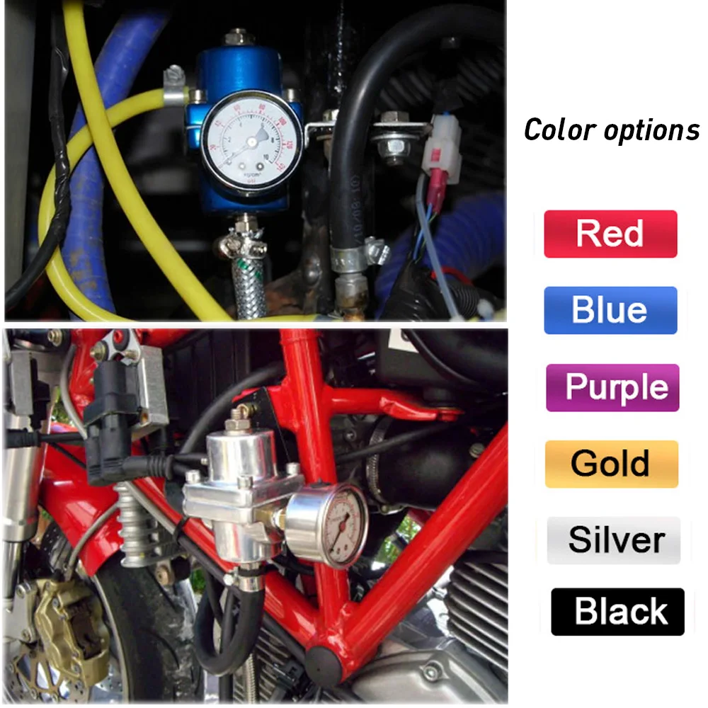 RASTP Универсальный JDM Регулируемый FPR регулятор давления топлива 0-140 PSI Датчик