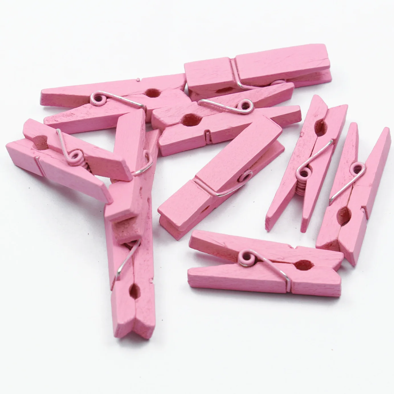 

10PCS 3.5x0.7CMColor Wooden Clips Photo Clips Clothespin Craft Decoration Clips School Office clips