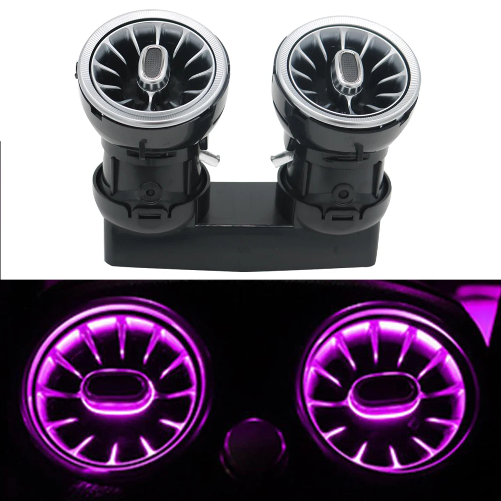 

Rear Air Conditioning Vents 64color LED Turbine Ambient light For Mercedes Benz C /E/G/S/CLS/ GLC/ Class W464W222 W205 W213 X253