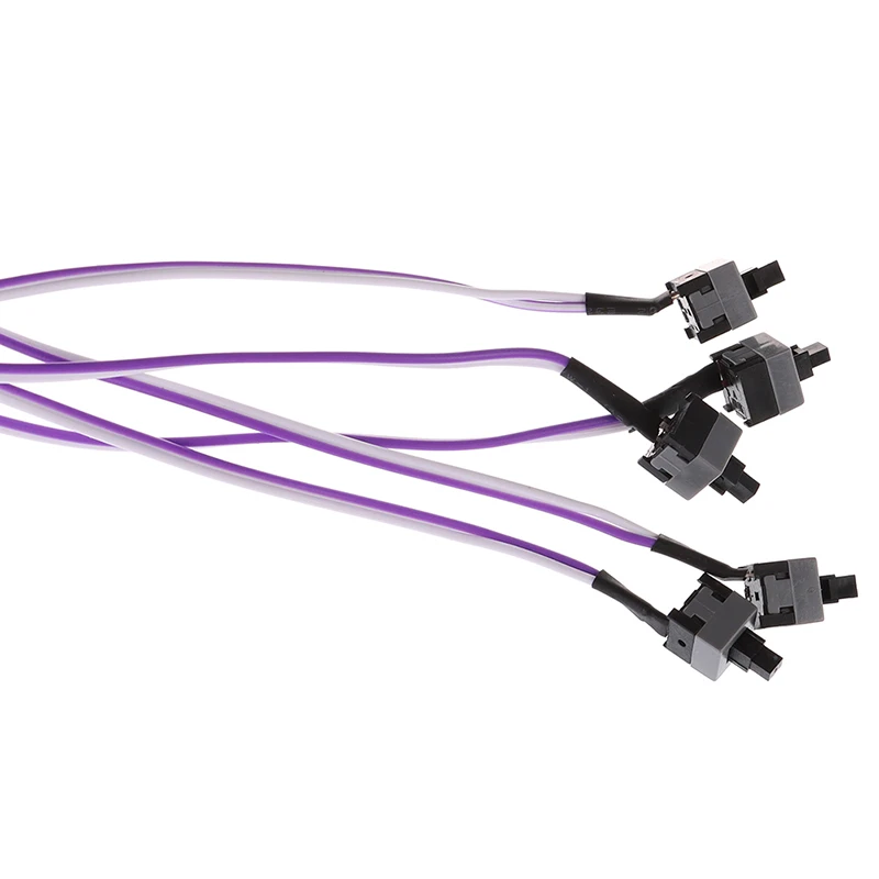 

5pcs PC Computer Desktop ATX Power Switch Connector Cable Cord Switch On/Off/Reset Button Computer Motherboard Power Cable