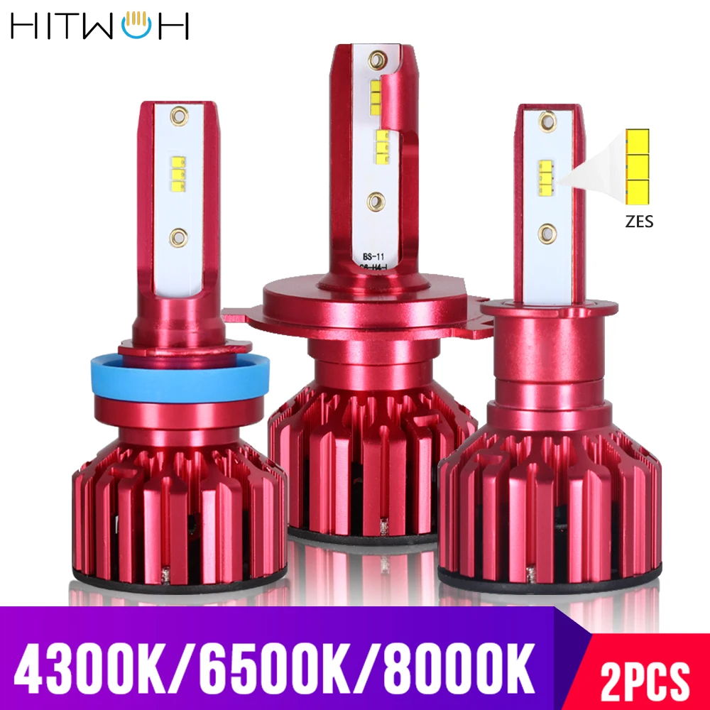 HITWH ZES Автомобильная светодиодный ная лампа H7 светодиодная H4 H1 H11 9006 9005 HB3 HB4 100 Вт 6500