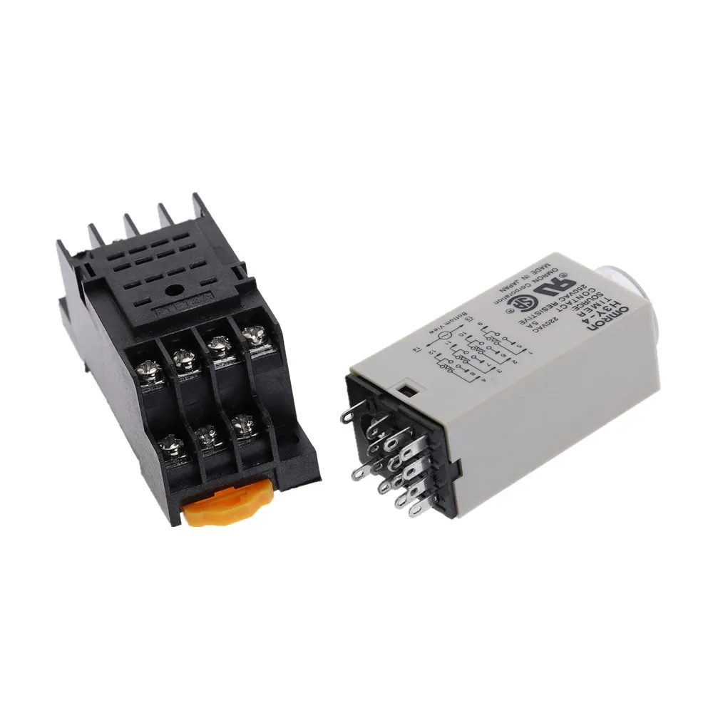 1 шт. H3Y 4 задержки времени с ЖК дисплеем временное реле AC220V 110V/DC12V 24V 0 3 минуты 14