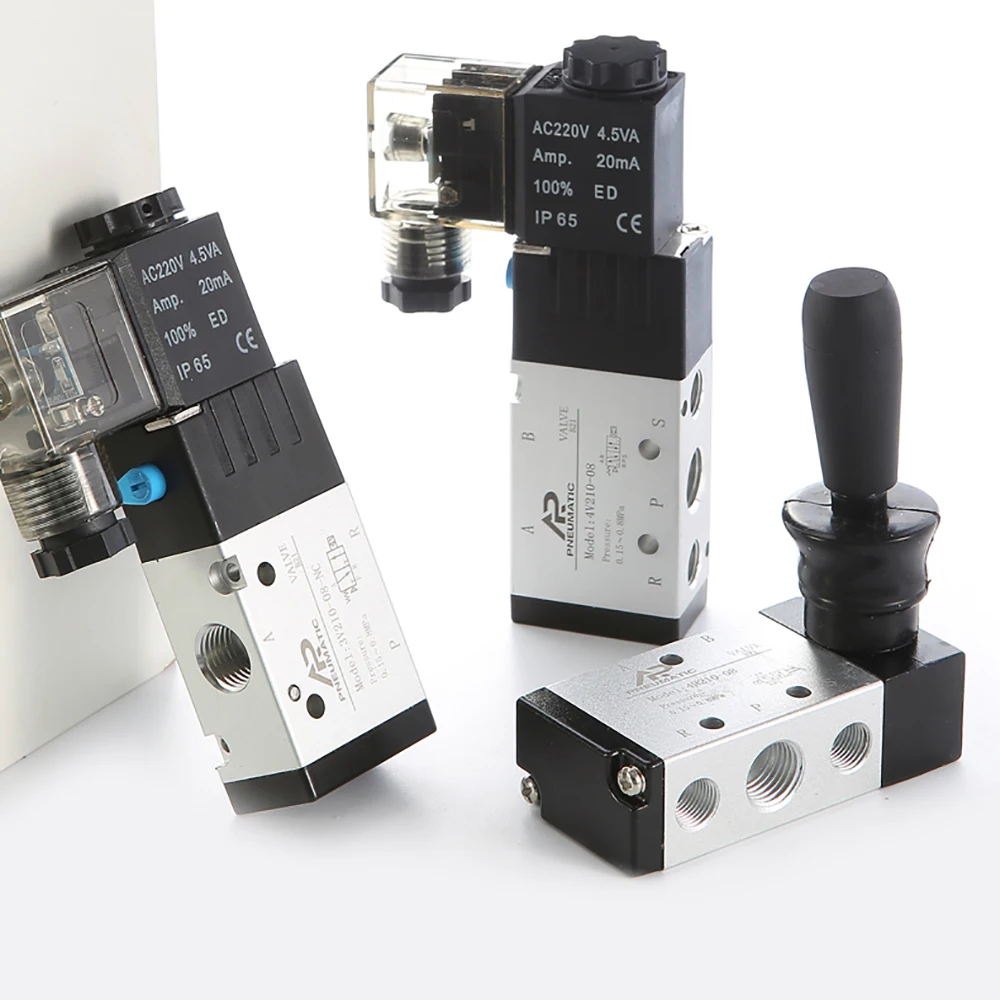 

Solenoid Valve Gas Pneumatic Electric Magnetic Valve 5 Port 2 Position DC AC 12V 24V 110V 220V 380V