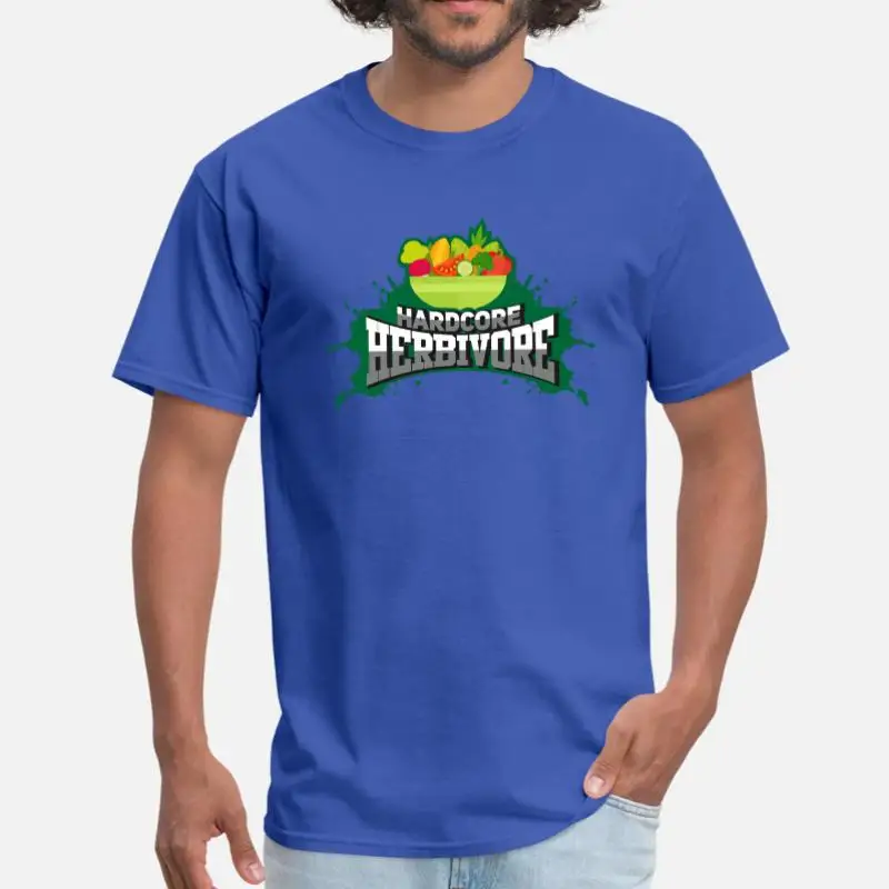 

Design Hardcore Herbivore Vegans Vegetarians T Shirt Girl Boys Round Neck Fashion Mens T-Shirt Plus Size S-5xl Clothes Hiphop