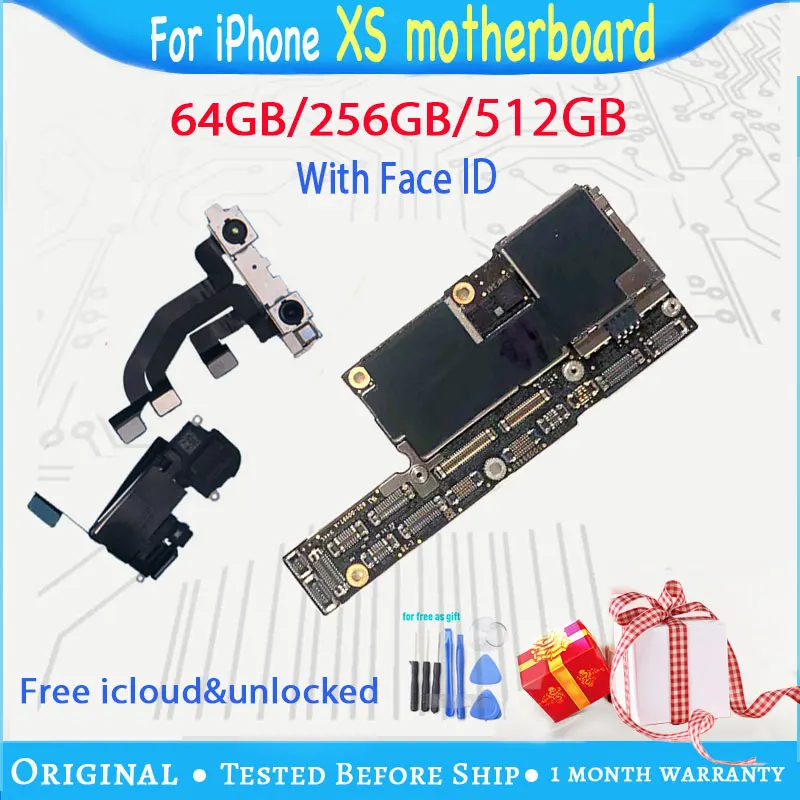 Материнская плата с бесплатным icloud для iPhone XS 64 ГБ 256 512 100% Оригинальный