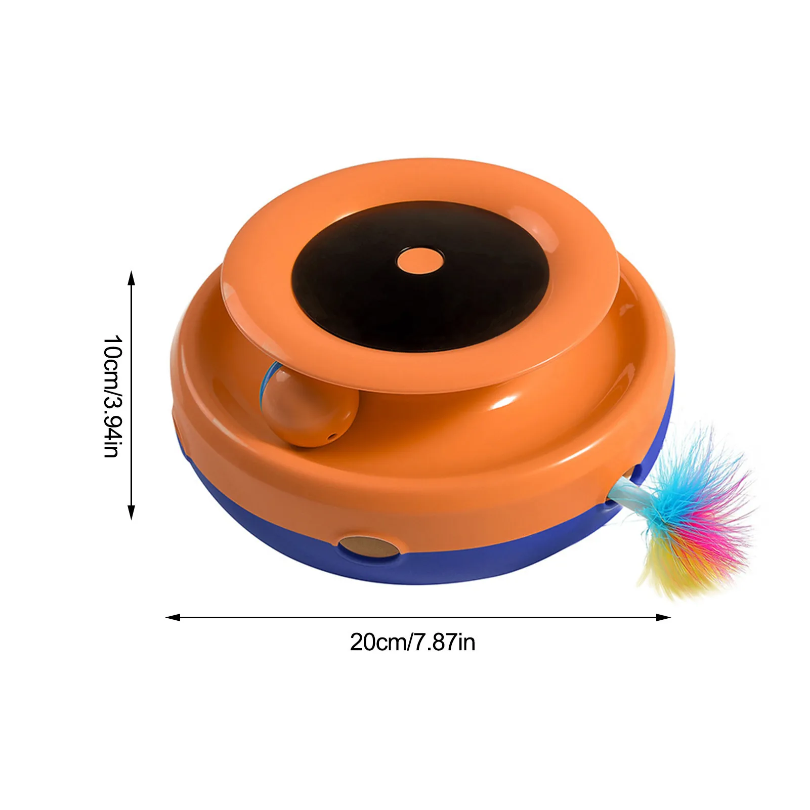 

Pet Cat Toy Funny Roller Tracks Disc Cat Turntable Toys Training Intelligence Amusement Plate Cat Ball Toys For Cats Kitten