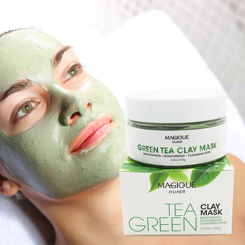

Turmeric Rose Green Tea Clay Mask Improving Complexion Repair Brightening Firming Moisturizing Facial Cleaning Mask 100g
