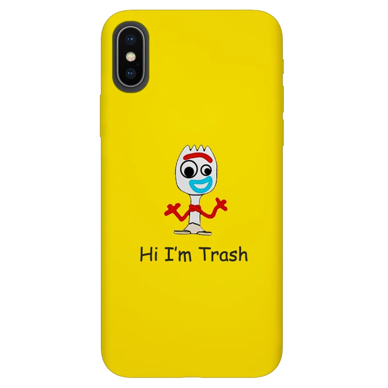 Forky мультфильма «История игрушек», чехол для телефона для samsung Galaxy S10 S9 S8 S7 S6 рlus Lite край мягкая задняя крышка футболка с изображением персонажей видеоигр Coque - Цвет: Color 1Yellow
