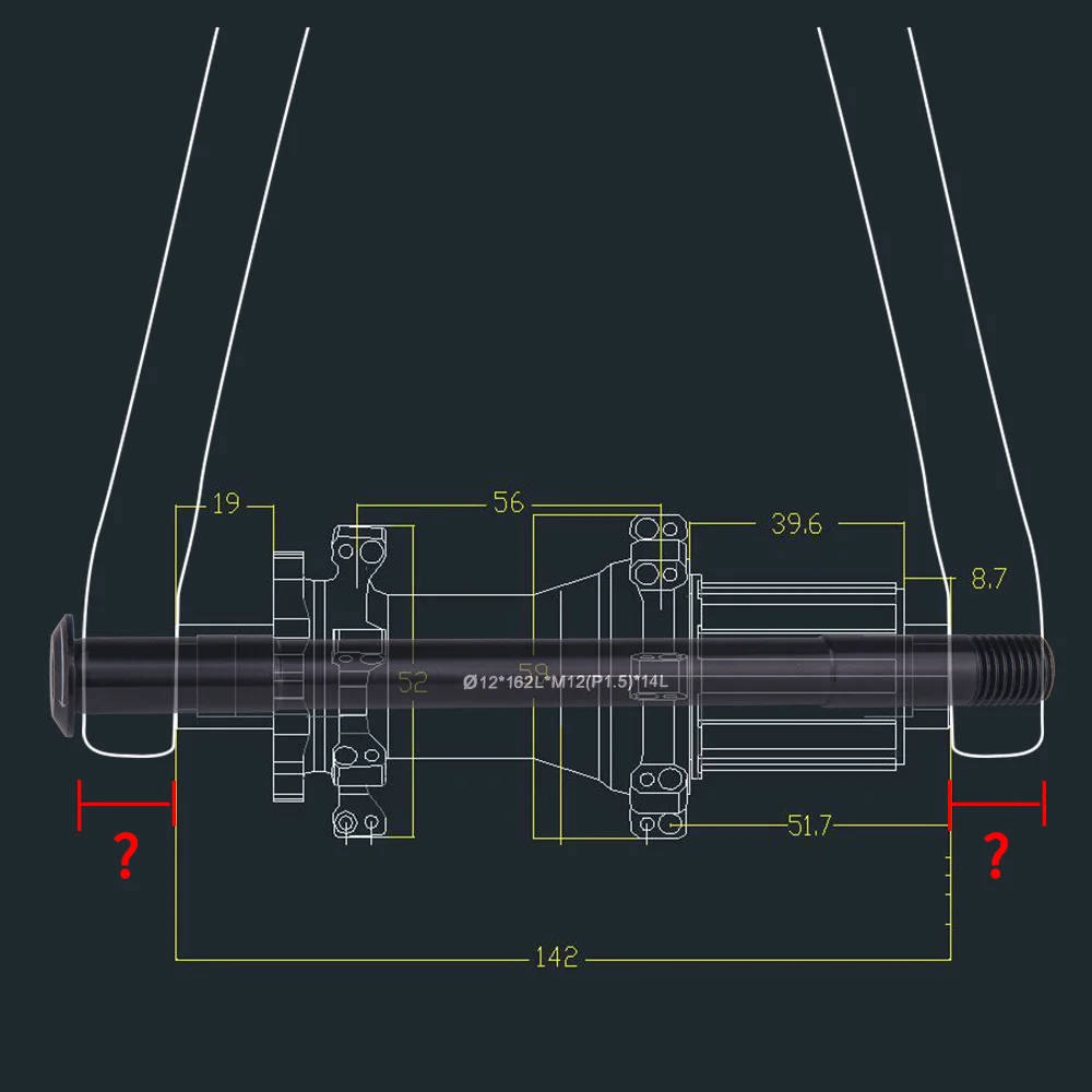 

MTB Thru Axle Road Bike Shaft Front Rear Hub Skewers 12mm 15mm Wheel Axis Hub Shaft 15x100 12x142 12x100 12x148 15x110
