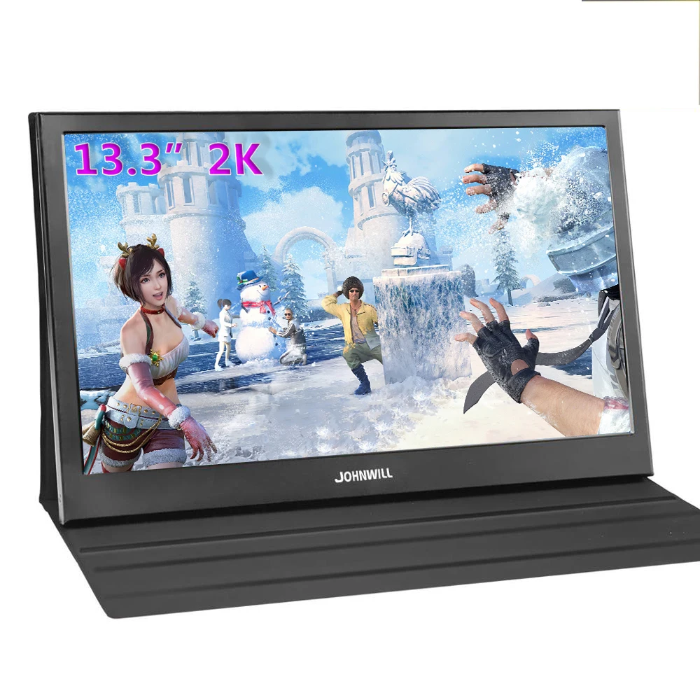 

13.3 Inch Portable Computer Monitor PC 2K 2560x1440 HDMI PS3 PS4 Xbo X360 IPS LCD LED Display for Raspberry Pi Wins 7 8 10 Case