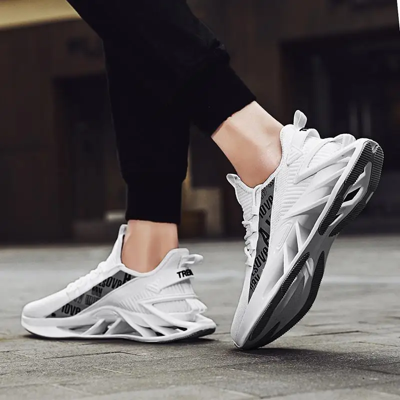 

Running Shoes for Men Blade Shockproof Lace Up Sports Shoes High Quality Comfortable Mens Jogging Sneakers Cushioning Sneakers