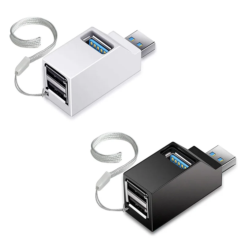 

Mini 3-Port USB 3.0 Hub High-Speed Data Transfer Splitter and Adapter for PC Laptops and Desktops