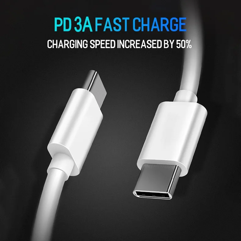 Кабель USB C для USB-C 3A PD Быстрая зарядка type c для type c Быстрая зарядка 4,0 3,0 зарядное устройство Кабо Для samsung S9 huawei Xiaomi MacBook