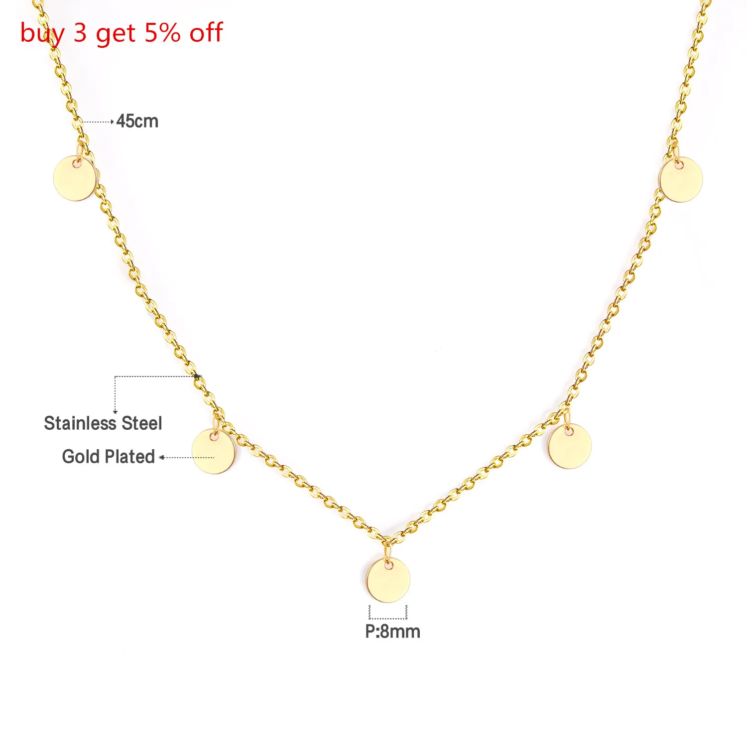 LUXUKISSKIDS 2020 Collier Choker 8mm Pendant Babygirl Gold Chain Necklace For Women Men Jewelry Stainless Steel Necklaces Set | Украшения и