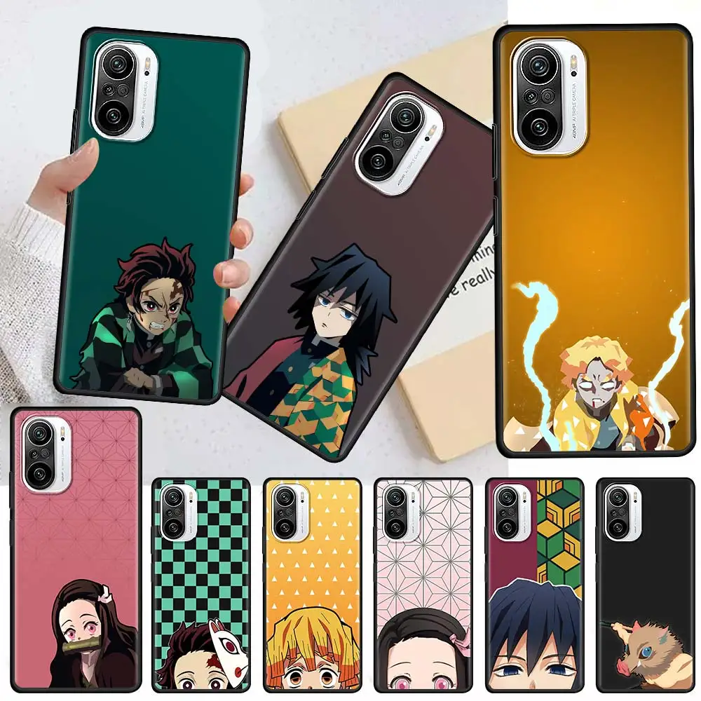 

Demon Slayer Japan Anime Silicone Case Funda For Xiaomi Redmi Note 9S 9 8 8T 7 10 Pro Sac 9C 9A 8A 7 7A K40 Black Soft Coque