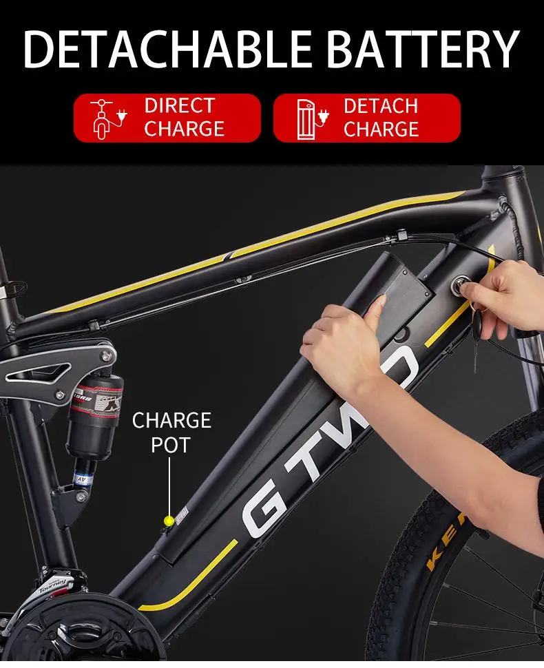 NEW Electric Mountain Bike 27.5 Inch Electric Bicycles 27 Speed 48V 350W Powerful Electric Bicycle E Bike Detachable Battery