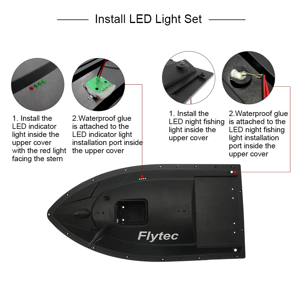 Flytec 2011-5 500 м Пульт дистанционного управления рыболокатор RC лодка для доставки прикорма и оснастки комплект в сборе