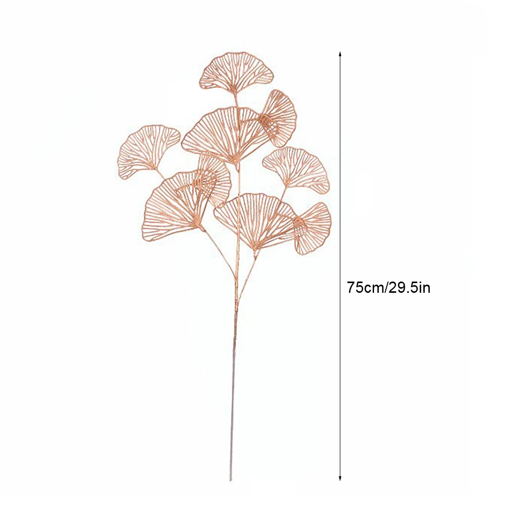 

Plastic Fan Leaf Plants Artificial Flowers Ginkgo Leaf Wall Hanging Table Vase Decor Flower Wedding Props Home Accessories