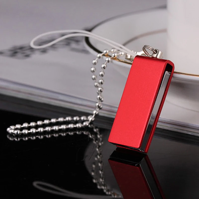 Высокоскоростная металлическая USB флешка 2 0 с кольцом 8 ГБ 16 32 64 1 изысканный