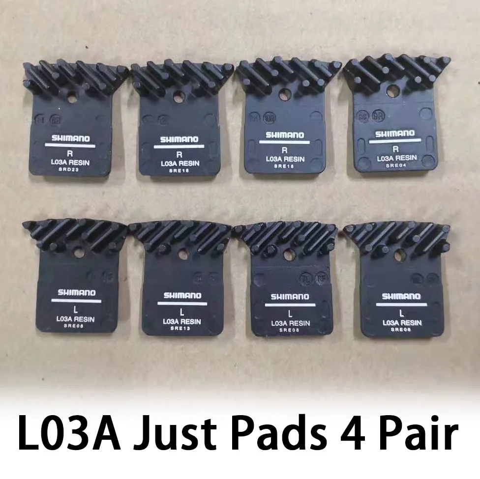 L03A Just Pads 4Pair 4 пары Shimano L02A L03A полимерный диск тормозные колодки с ребром для плоское крепление BR R9170/8070/7070, RS805, BR RS505 дорожные дисковые суппорты - Цвет: L03A Just Pads 4Pair