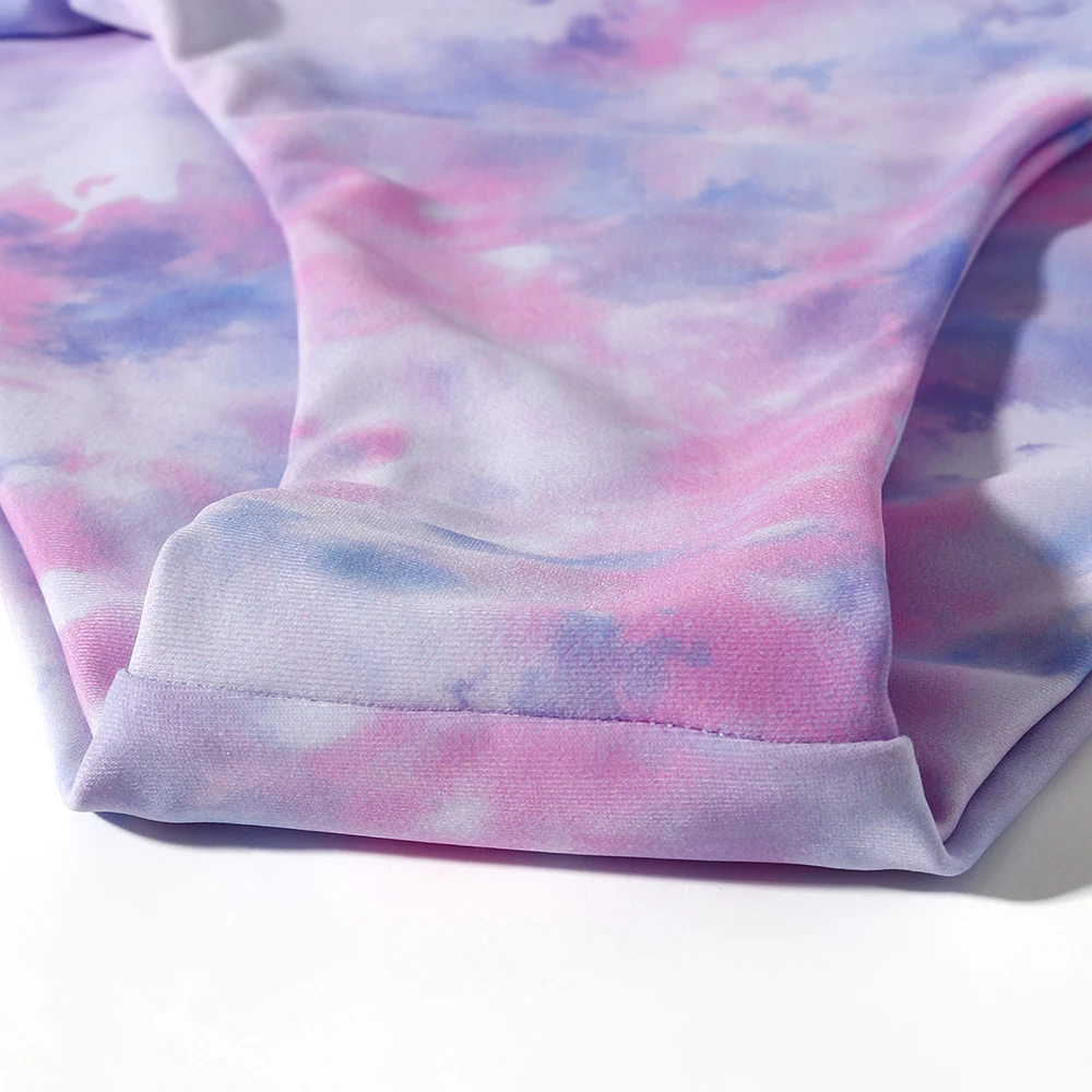 Купальный костюм с галстуком-краской бикини 2020 бандаж пуш-ап комплект высокой