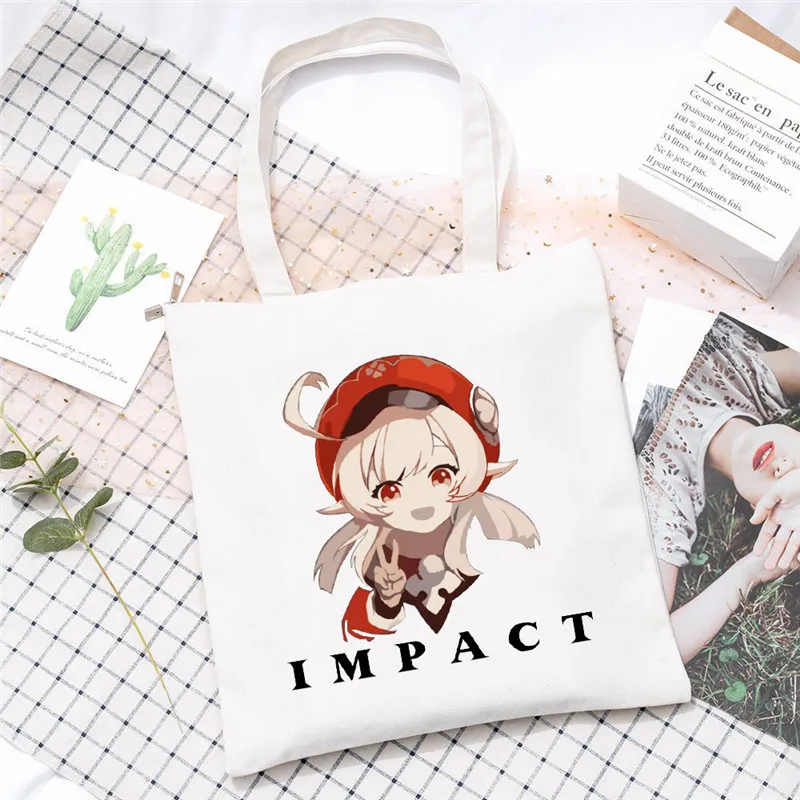 

Anime Genshin Impact Canvas Bag Student Class Hand-held Shoulder Bag Female Large-capacity Casual Fashion Japanese Messenger Bag