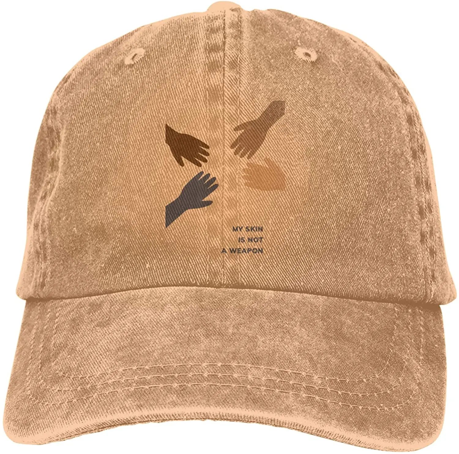 

My Skin is NOT A Weapon Denim Dad Hat Cotton Retro Baseball Cap Jeans Casquette Adjustable Trucker Caps