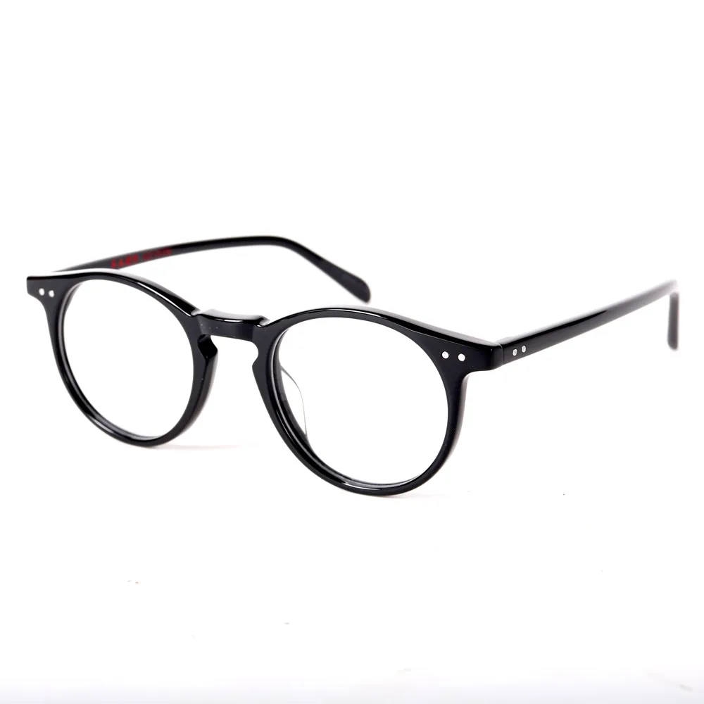 

Hand Made Vintage Black Eyeglass Frames Oval Full Rim man women Glasses Rx able Myopia Spectacles Brand New Top Quality