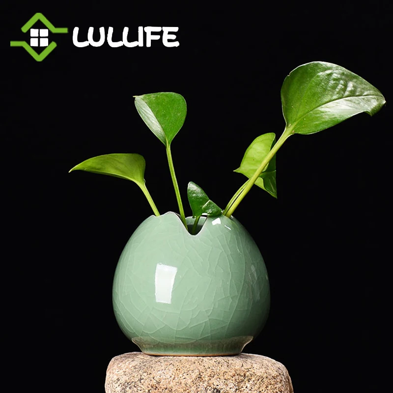 Ceramic Mini Flower Vase Tabletop Hydroponics Plant Desktop Bookshelf Decoration Flowerpot Planter Home Decor | Дом и сад