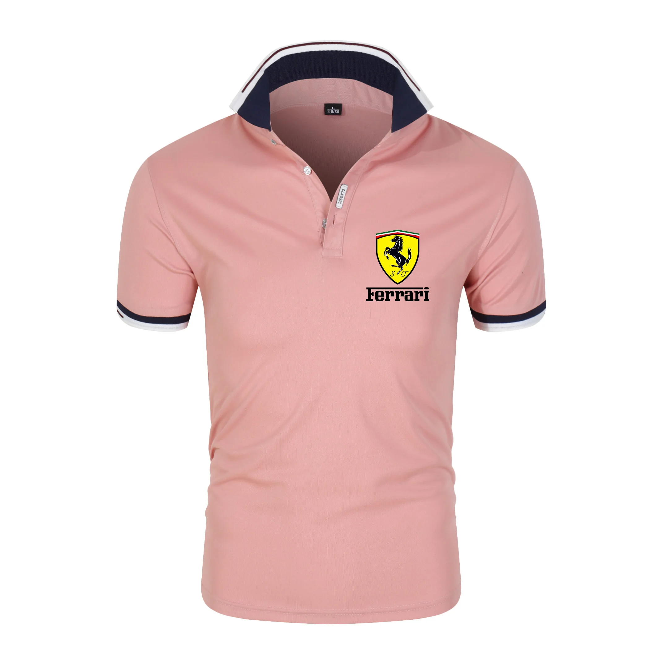 

Summer New Solid Color Brand Men's Polo Shirt Casual Social Business Office Fashion Short-sleeved Lapel Breathable Polo Shirt