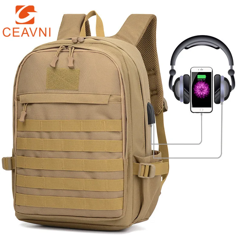 

Рюкзак мужской Тактический с USB-зарядкой, уличная Спортивная дорожная сумка, армейский вместительный школьный ранец в стиле милитари