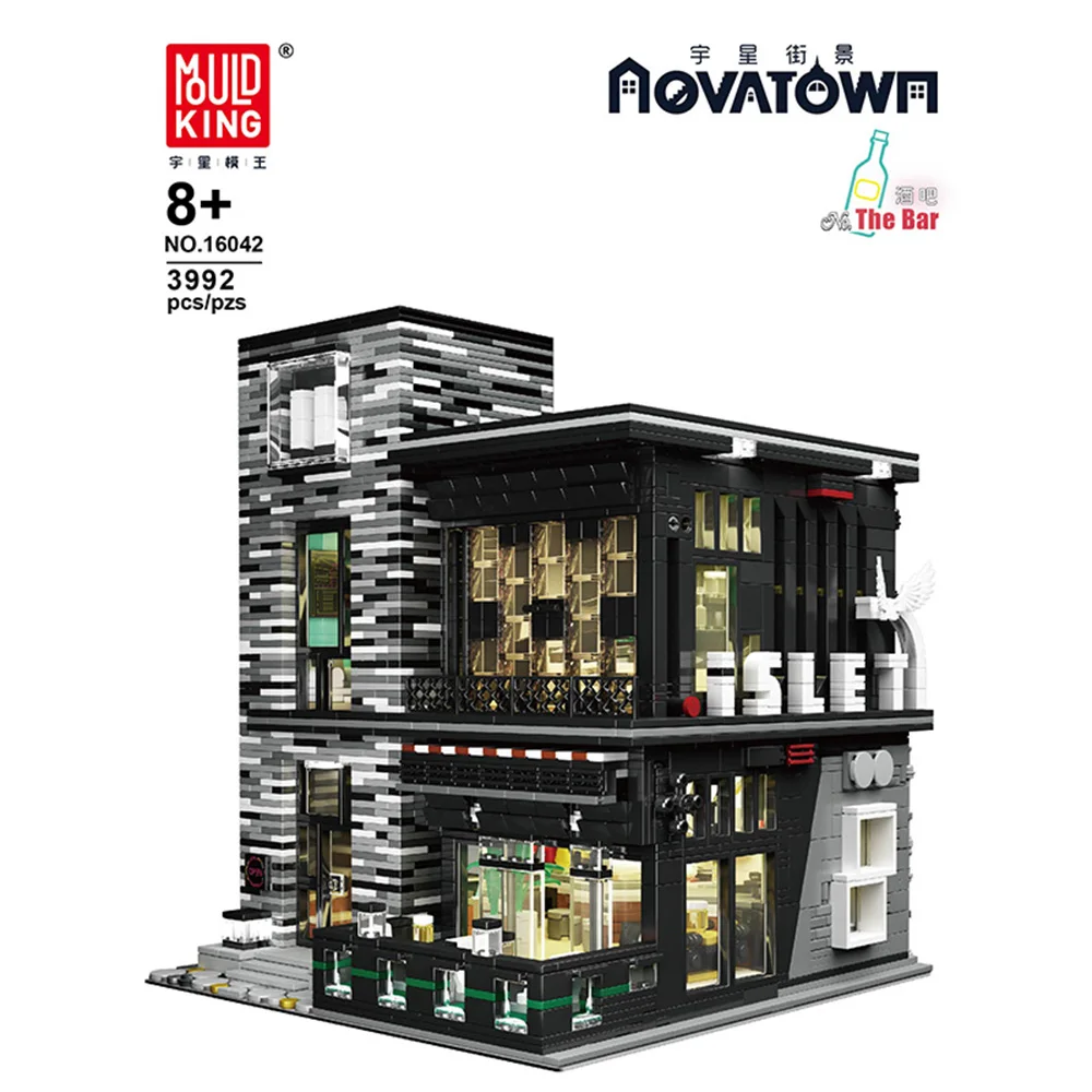 

Mould King PUB-Restaurant Modular Building Blocks Toys Streetview Bricks Constructor Educational Toys for Children Model Hobbies