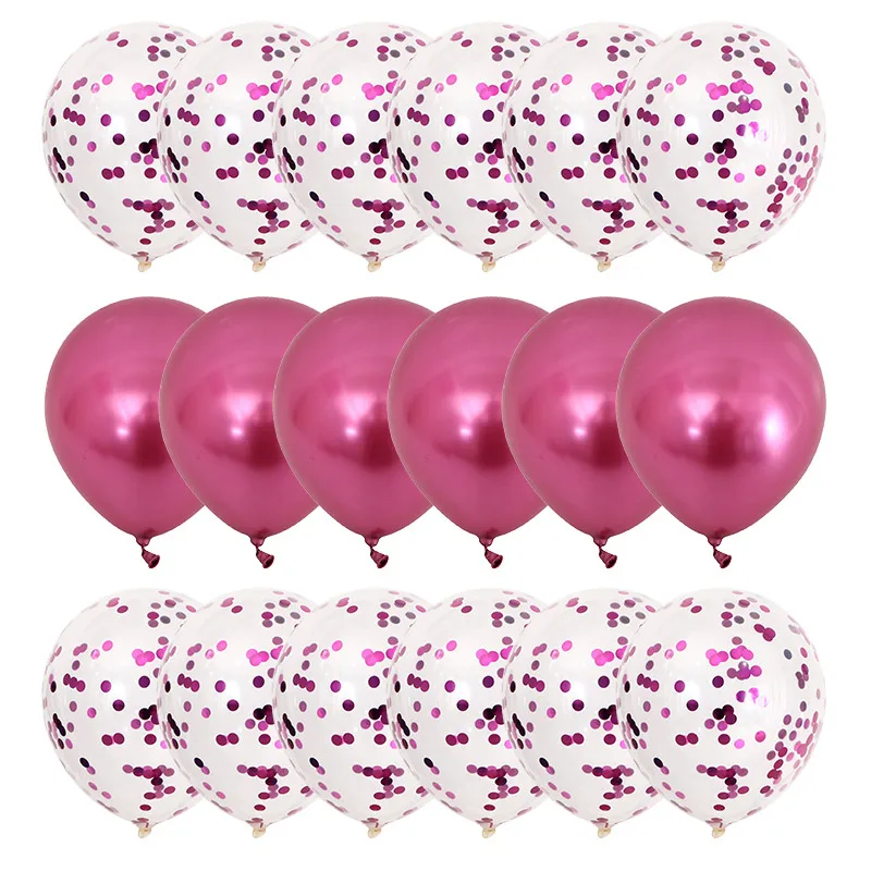 18pcs Green Balloons Confetti balloons Set Chrome ballon Birthday deco Party Wedding Decoration Wedding Anniversary globals Metallic - Цвет: 18pcs