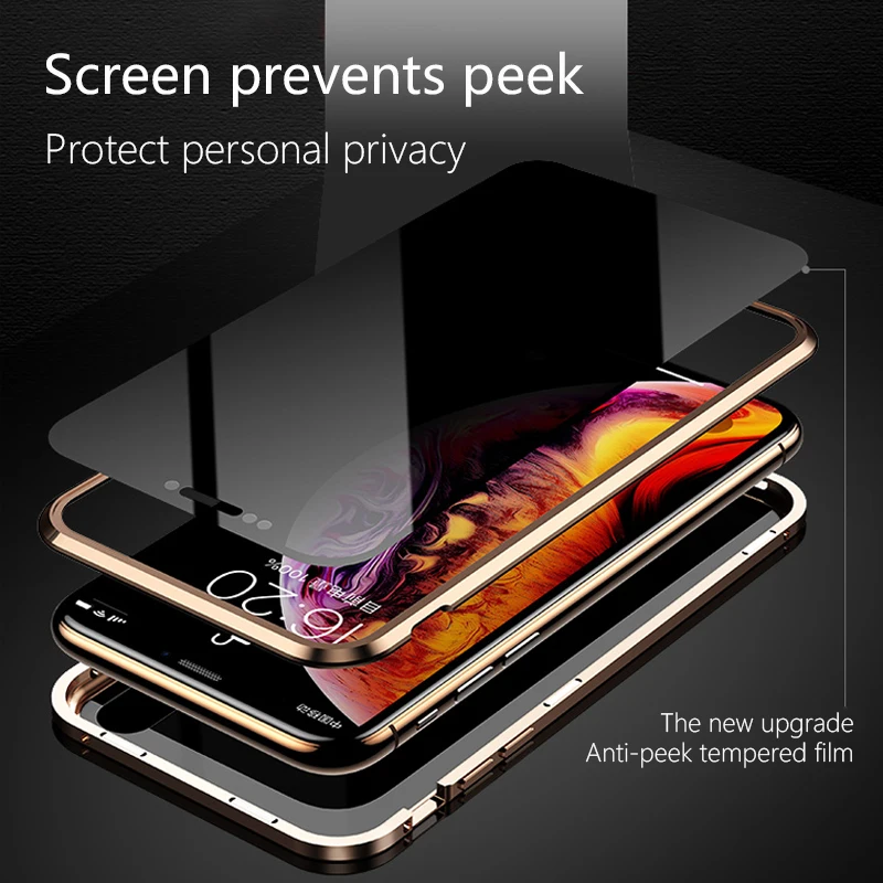 NOHON анти открытый экран чехол для iPhone XR Xs Max X 8 7 Plus Магнитная конфиденциальность