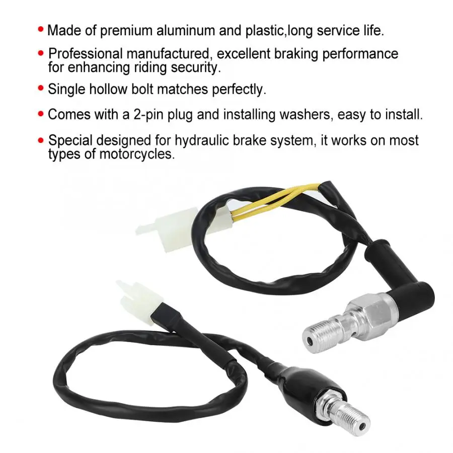 M10 1 0 мм мотоциклетный Гидравлический тормозной сигнал задсветильник