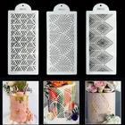 3 шт. пластиковая фотоформа, форма для печати помадки, полый шаблон для украшения краев свадебного торта, инструменты для выпечки, формы для подставки для торта