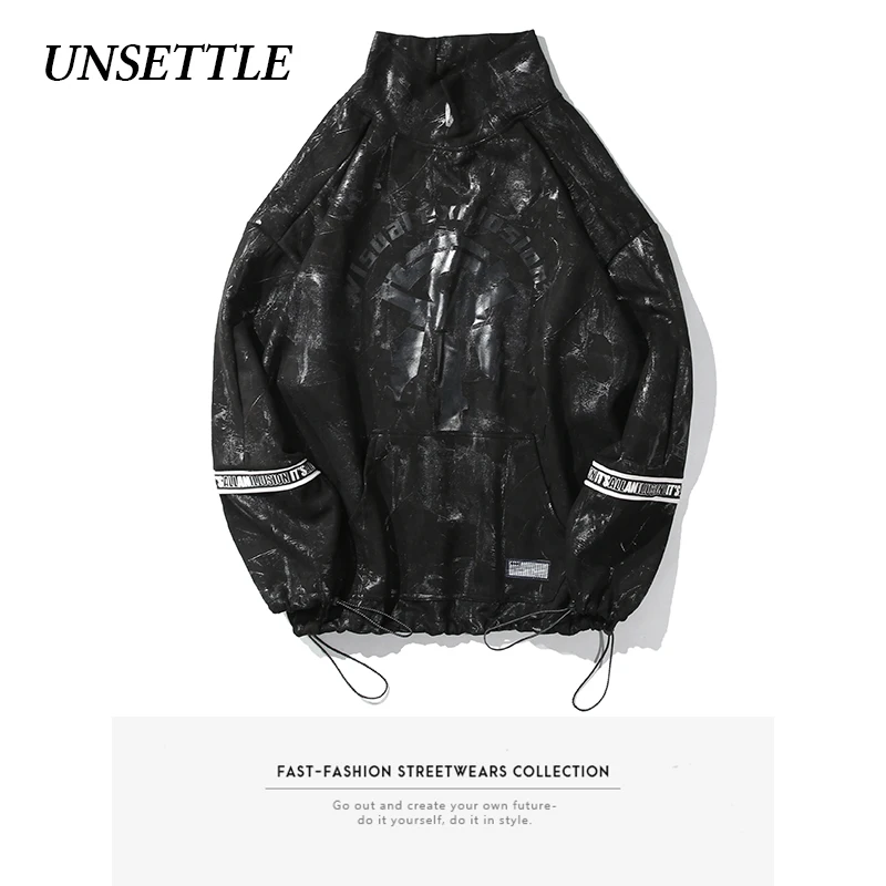 Осень/зима темно водолазка большой свитшот Мужская одежда готический принт