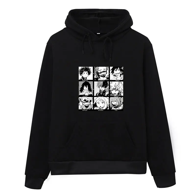 

Толстовка Женская флисовая с принтом, Повседневный пуловер с японским аниме боку, без героев академии, свитшот с капюшоном для мужчин и женщ...