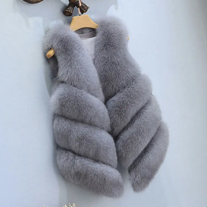 

Женская зимняя Короткая Безрукавка из искусственного меха, Y279